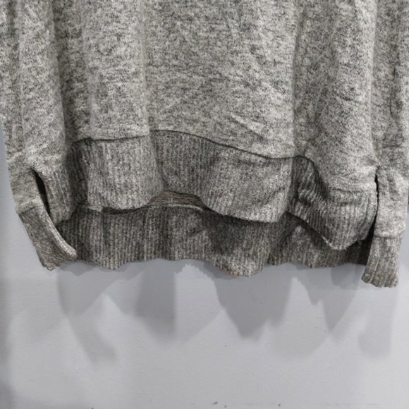 Anthropologie Saturday Sunday Grey Button Long Sleeve Cloudfleece Top - Picture 5 of 8